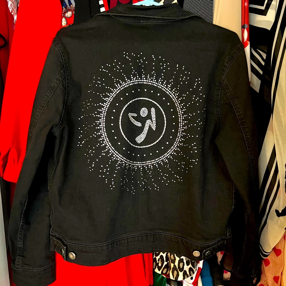 Zumba Wear w/ Swarovski Crystals Jean Jacket
